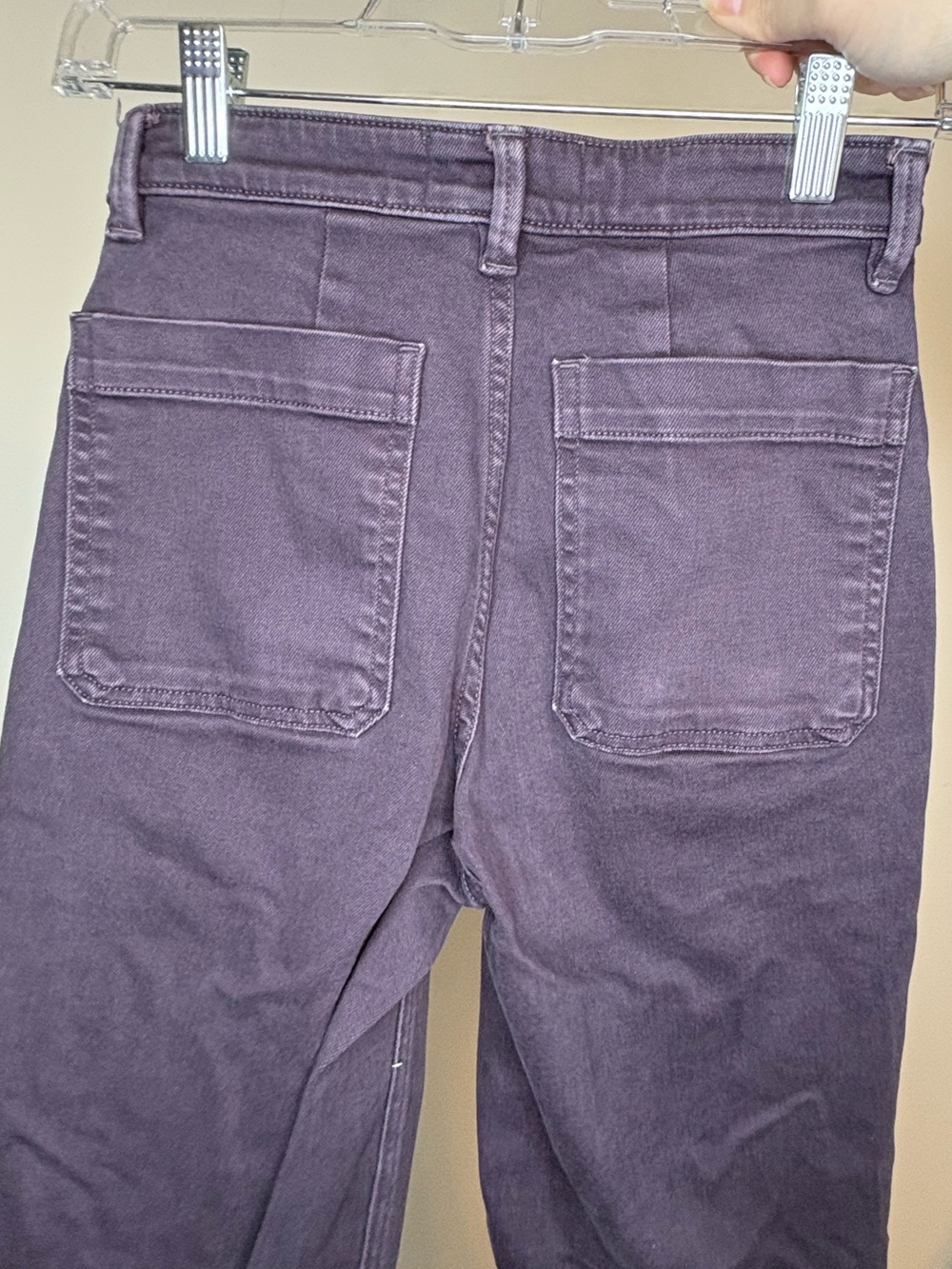 Everlane The Straight Leg Crop Regular Jeans Purplish Gray Color Size 00 - Picture 4 of 6